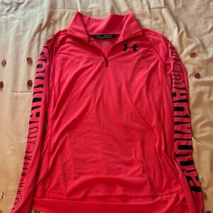 under armor pink heat gear girls size extra large youth gear